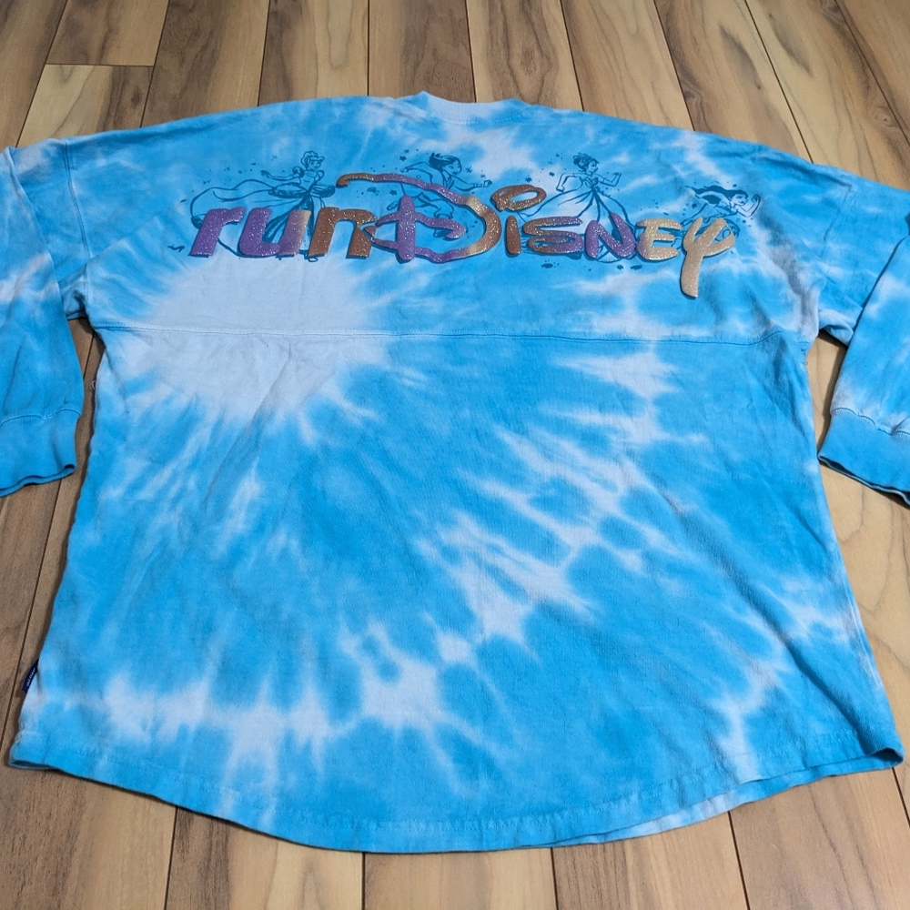 EUC! Run Disney 2022 Princess Marathon Weekend Spirit Jersey Blue Tie Dye Size L - Picture 2 of 16